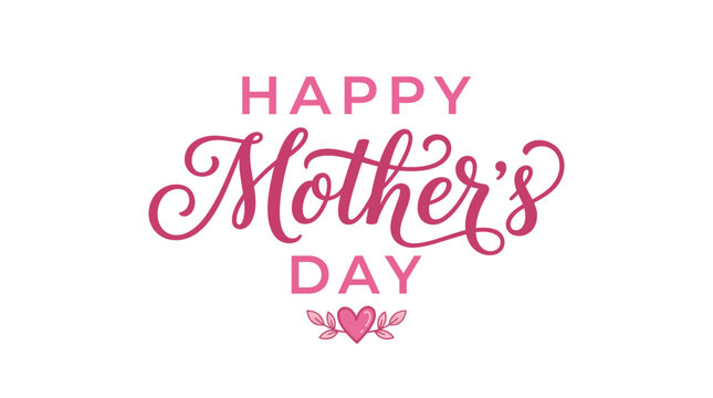 Beautiful script lettering for a joyous Mother's Day greeting card design element