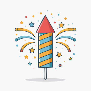 Firework Rocket Illustration