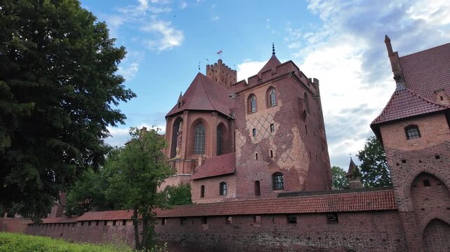Scenic Medieval Malbork Castle in Northern Poland