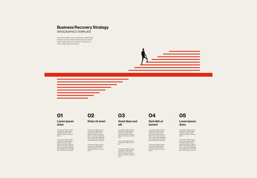 Business Recovery and Growth Strategy Infographic Template with Steps