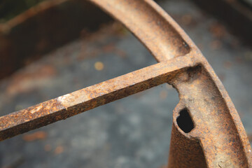 Detail of dirty and rusty iron.