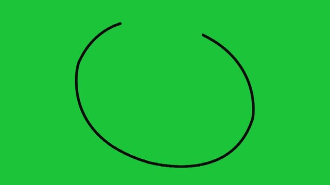 An illustrated donut graphic on a green background with outline art style