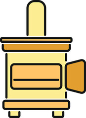 Fototapeta premium Sauna stove icon representing home heating or wellness