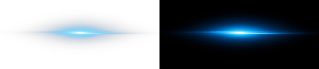 Fototapeta premium Blue optical lensflare beams with luminous radiance and glowing energy