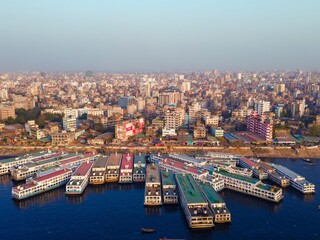 Fototapeta premium aerial view of the city