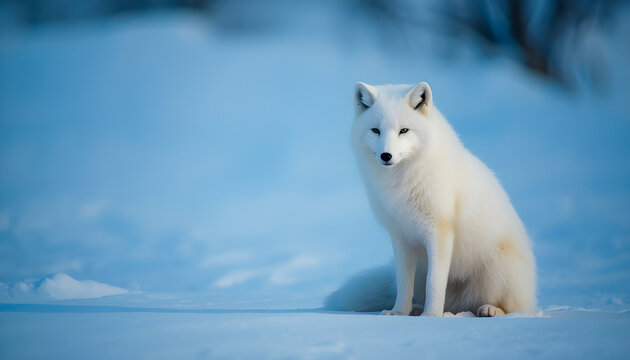 A beautiful arctic wolf canis lupus