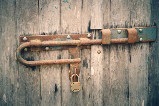 old rusty padlock