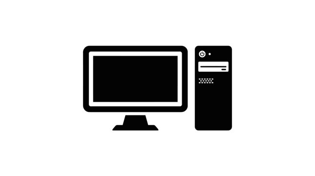Modern Desktop Computer System Displaying Information on Screen.