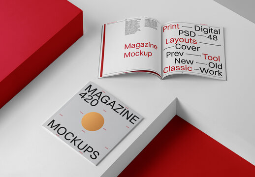 Two Square Magazine Mockups