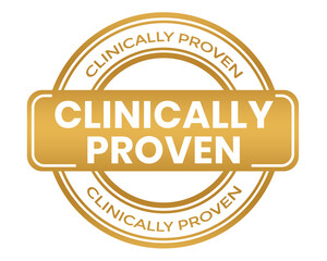 Obraz premium golden linically proven round stamp vector illustration element png file transparent background