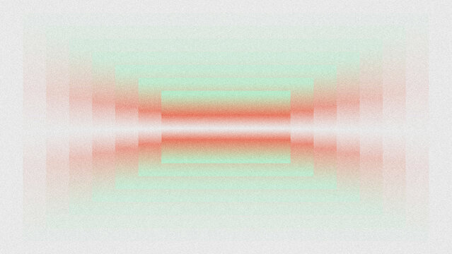 Abstract grainy gradient background with symmetrical nested rectangles, soft red-green color blend, retro textured aesthetic.