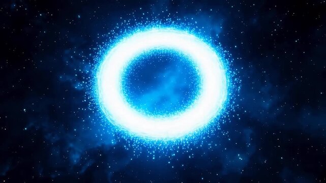 Electric Blue Halo Formation Animation
