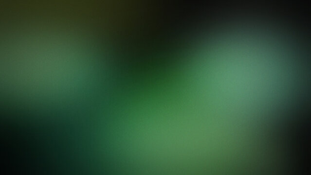 Blurred dark green and black gradient with grainy textured abstract background, featuring soft light, spots and smooth, color transitions