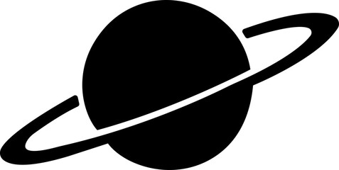 Saturn planet, ringed world and galaxy icon in flat style vector, space, cosmic, astronomy, orbit, universe symbols bundle © AbdulJabbar