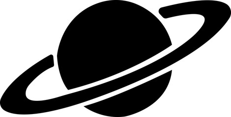 Saturn planet, ringed world and galaxy icon in flat style vector, space, cosmic, astronomy, orbit, universe symbols bundle © AbdulJabbar