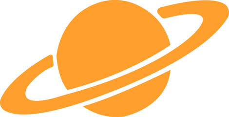 Saturn planet, ringed world and galaxy icon in flat style vector, space, cosmic, astronomy, orbit, universe symbols bundle © AbdulJabbar