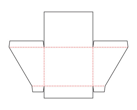 Phone cases counter display box dieline template