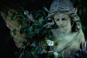 Obraz premium Angel of death as a symbol of pain, loss and eternal peace.
