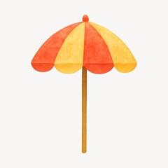 Obraz premium Colorful beach umbrella illustration.