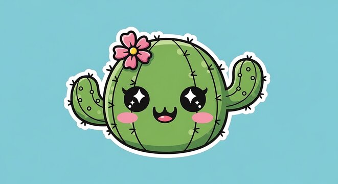 Cute cartoon cactus