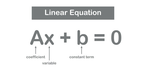 Obraz premium Linear Equation in One Variable in Mathematics.