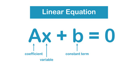 Obraz premium Linear Equation in One Variable in Mathematics.