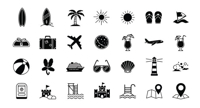 Collection of minimalist black and white Chinese characters.
