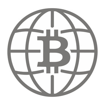 Bitcoin logo symbol cryptic blockchain security flat design vector isolated mon dark grid pattern scalable mon