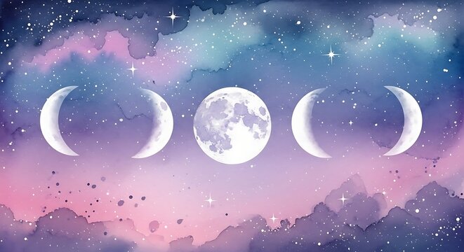 Lunar phases illustration
