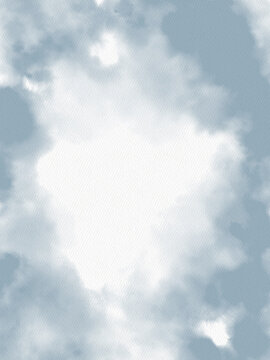 Soft Cloudy Sky Watercolor Background in Pastel Blue
