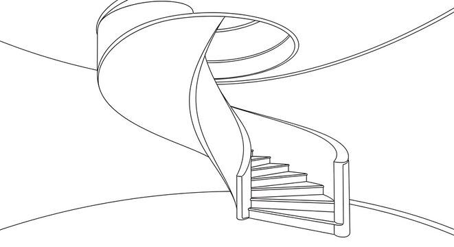 Spiral staircase outline
