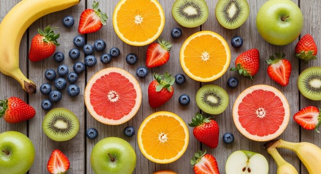 Assorted fresh fruit arrangement