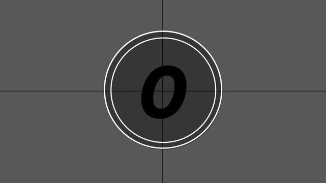 Countdown Timer from 5 to 0 number, 5 second Countdown old film animation, countdown Timer from Five to zero, Old film movie timer in 4k.
