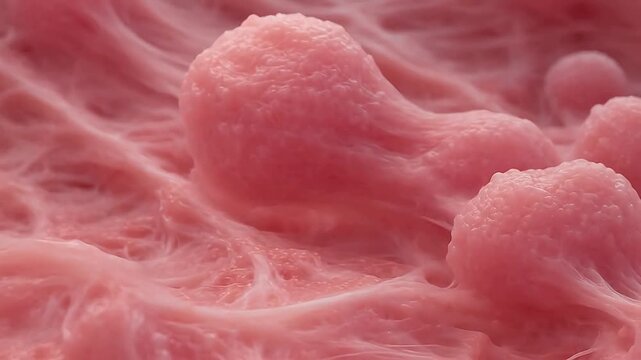 Closeup of pink gooey substance