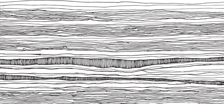 Hand drawn horizontal wavy wood grain texture