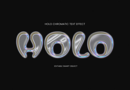 Holo Chromatic Text Effect