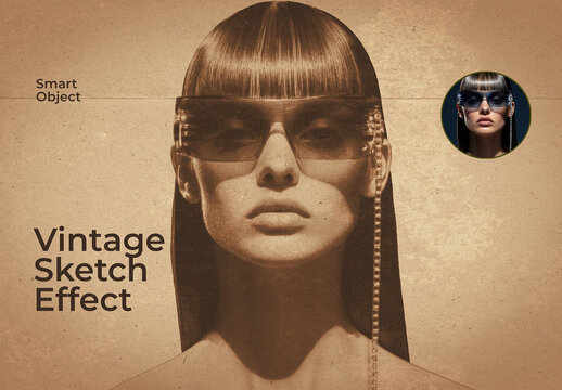 Vintage Sepia Portrait Photo Effect