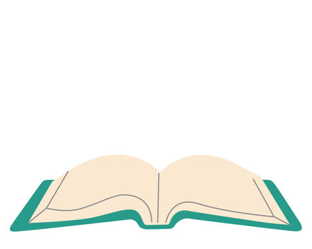 ページが開いた本や書籍の勉強教材辞典のベクター素材