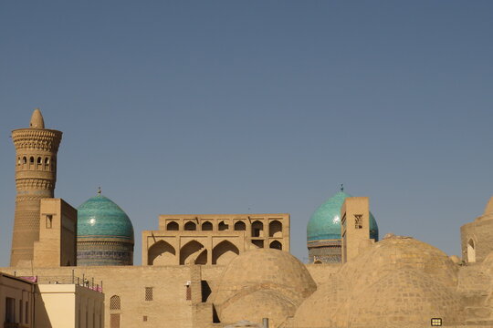 Toqi Zargaron Bazaar (16th century). Uzbekistan. Exterior view. World Heritage.
