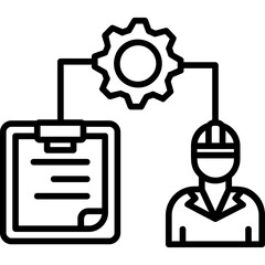 Fototapeta premium Procedure Manual Icon