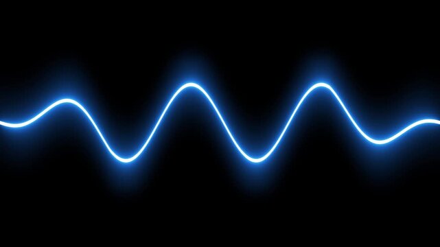 Glowing wave neon lights line with moving animation. abstract glowing neon line loop animation. abstract saber neon frame loop background. 4k animation