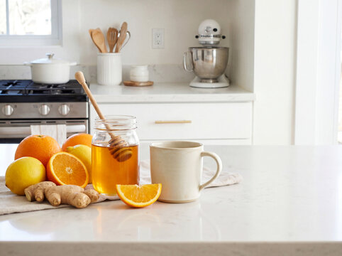 Immune support citrus kitchen still life