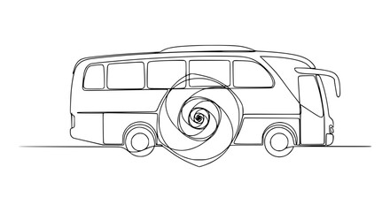 Fototapeta premium A large recreational vehicle motorhome.