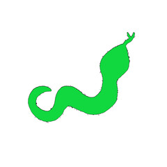 Naklejka premium green snake vector illustration