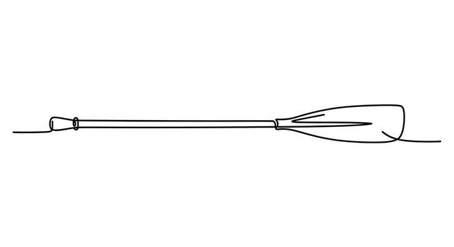 Continuous line drawing of paddle