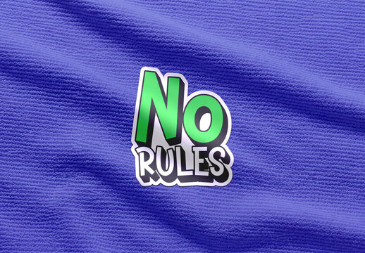 Sticker Logo Mockup on Fabric