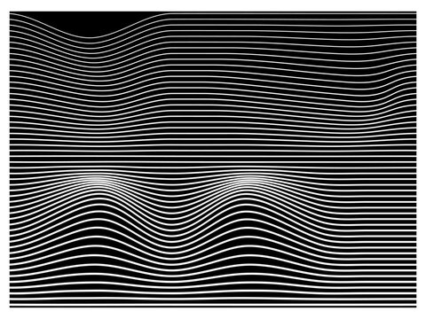 Abstract background with parallel wavy lines