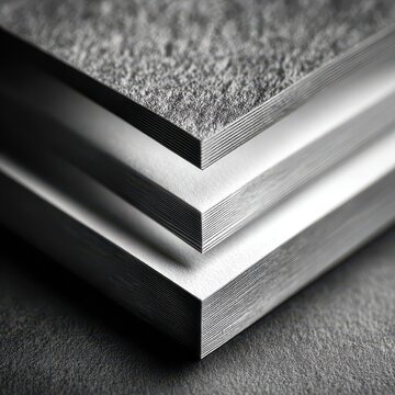 Abstract Monochrome Layers of Paper and Textured Material Close Up
