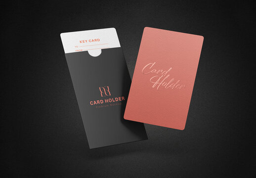 Card Holder Mockup with Key Card