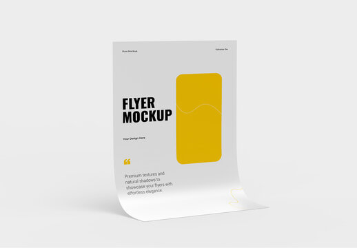 Minimal Standing Flyer Mockup